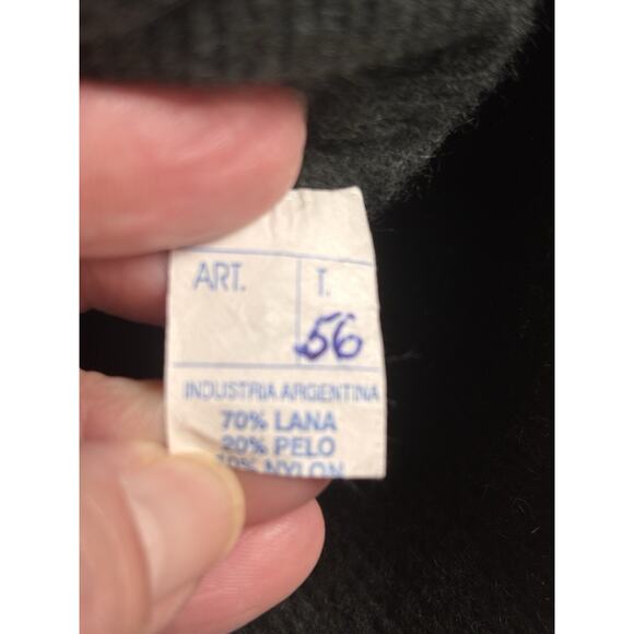 Vintage Argyle Italian Wool V Neck Sweater M No Brand Tags - Picture 3 of 8